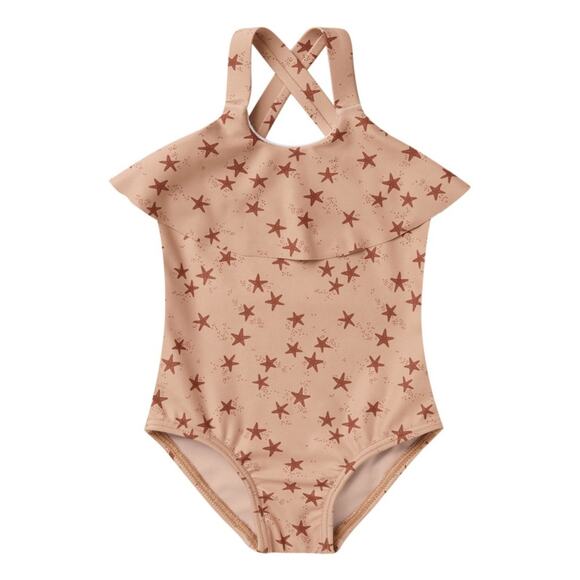 Rylee & Cru Baby Girl Ruffle Stars One Piece Swimsuit SPF - Picture 1 of 7
